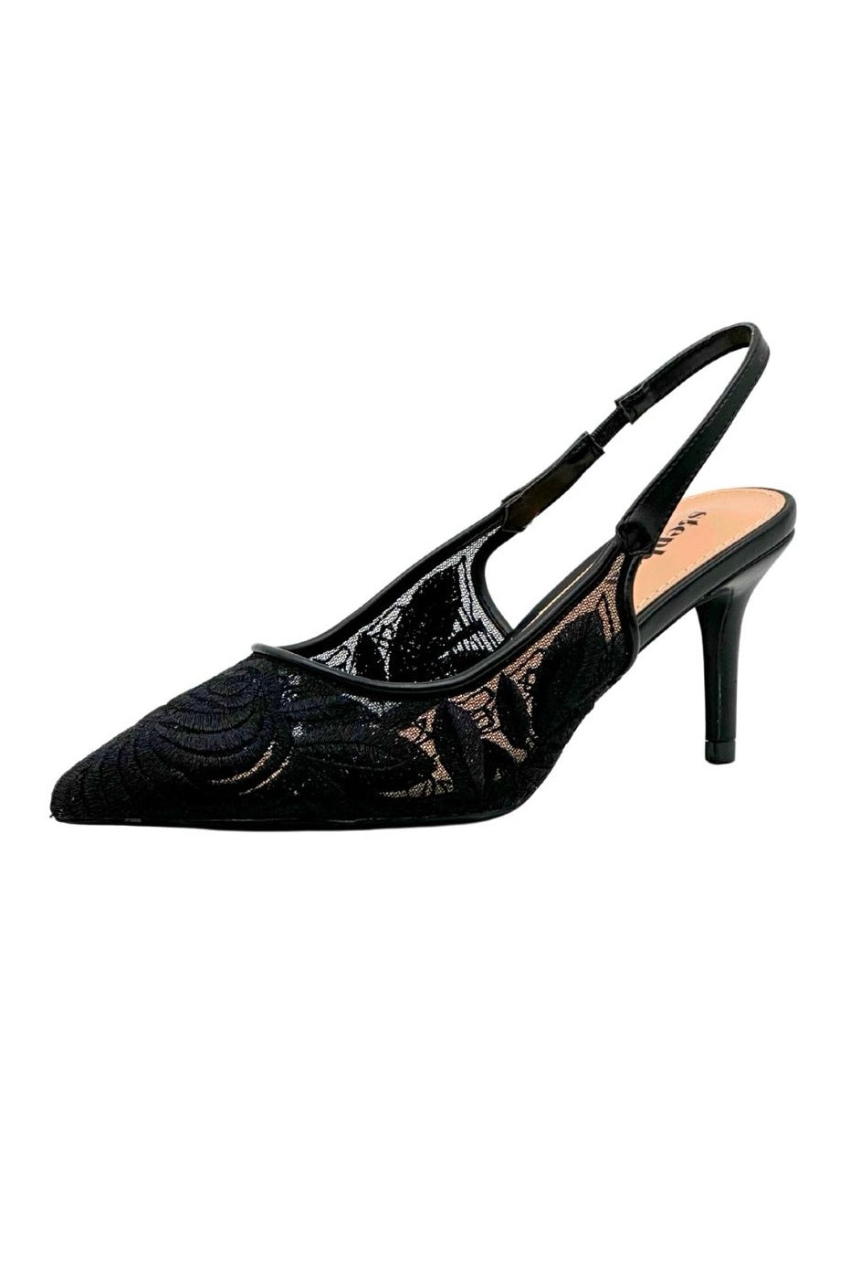 Simone - Spidse stiletter i blonde